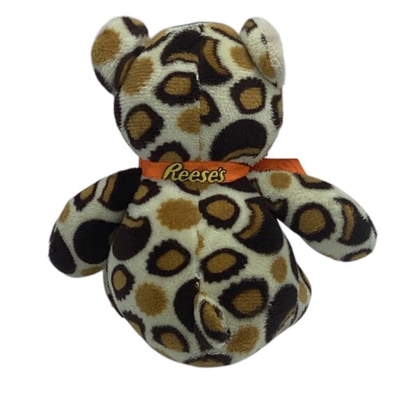 Reeses Leopard Print Plush Bear 5.5” Peanut Butter Cup Collectible Toy Soft - Picture 4 of 5